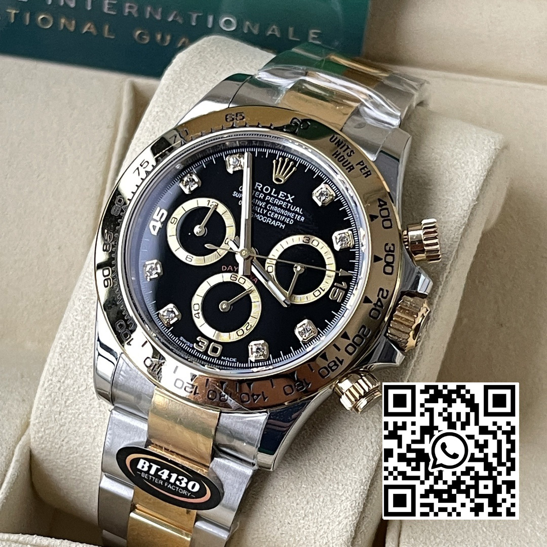 Rolex Daytona 116503 BT Factory 1:1 Best Edition 904L SS Case and Bracelet Black Diamonds Dial