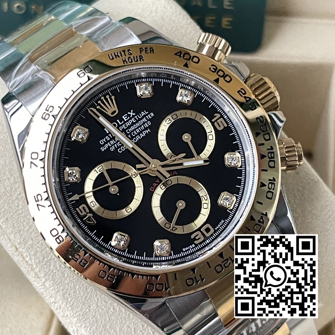 Rolex Daytona 116503 BT Factory 1:1 Best Edition 904L SS Case and Bracelet Black Diamonds Dial