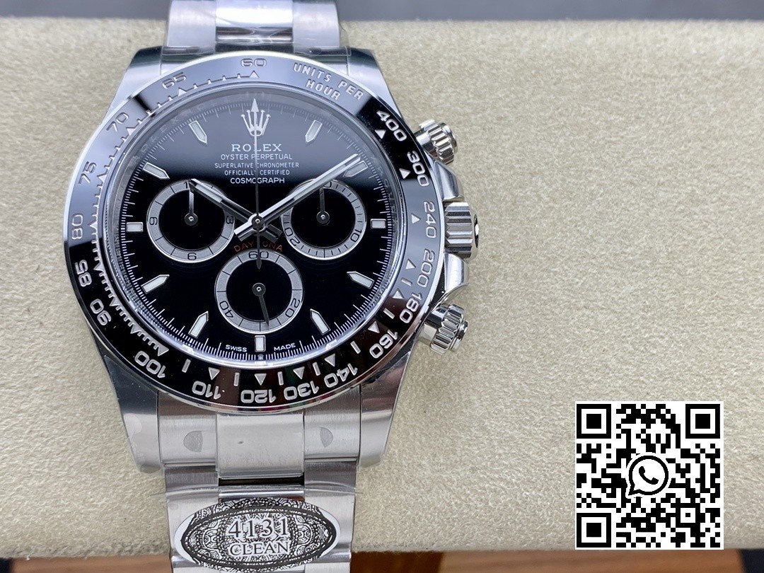 Rolex 2023 Daytona 126500 Clean Factory 1:1 Best Edition 904L Steel Black Dial