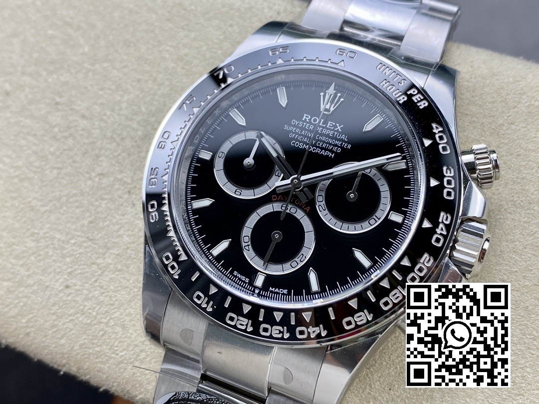 Rolex 2023 Daytona 126500 Clean Factory 1:1 Best Edition 904L Steel Black Dial