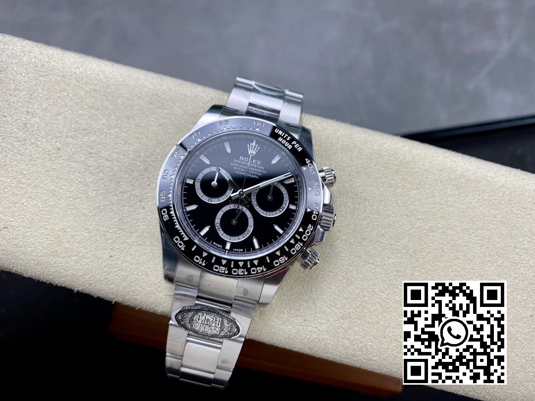 Rolex 2023 Daytona 126500 Clean Factory 1:1 Best Edition 904L Steel Black Dial