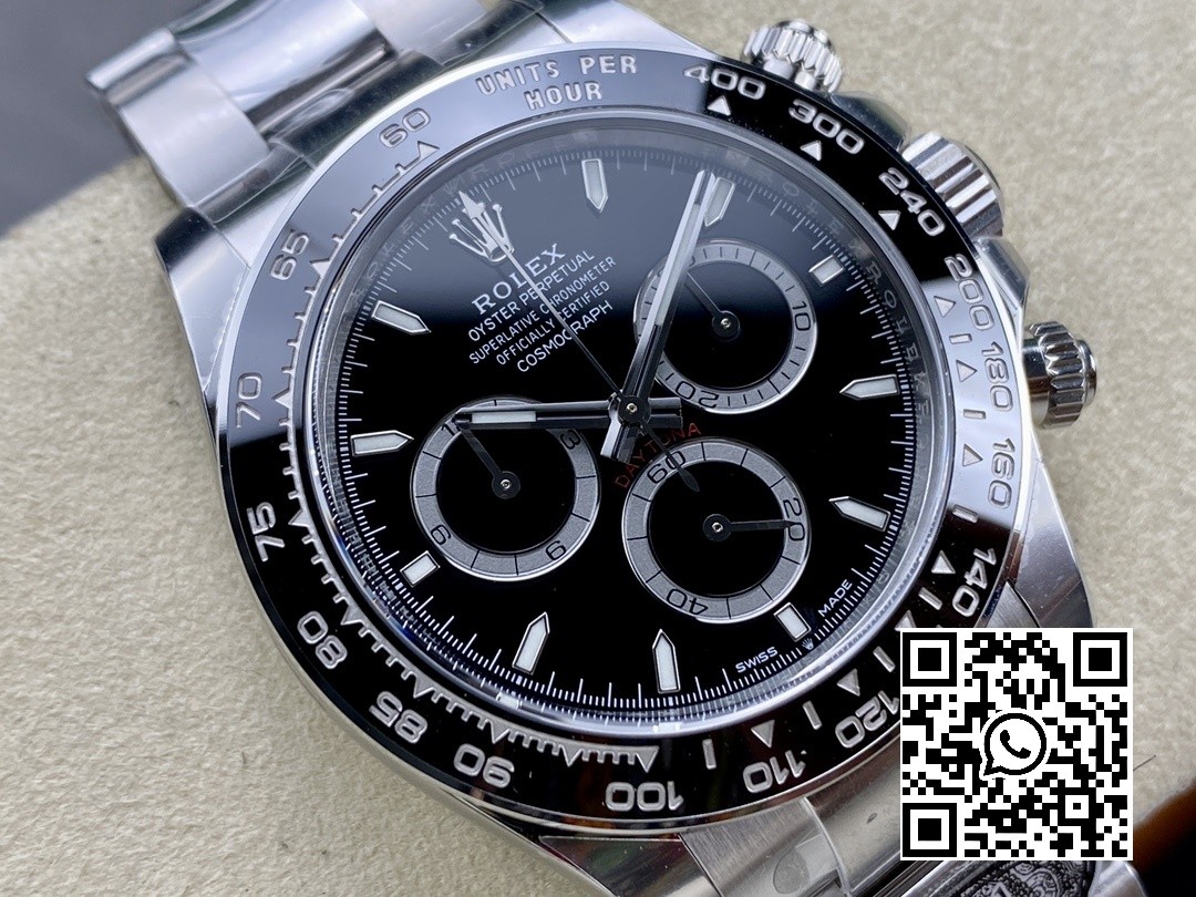 Rolex 2023 Daytona 126500 Clean Factory 1:1 Best Edition 904L Steel Black Dial