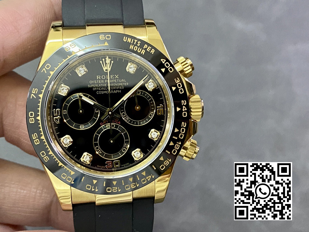 Rolex Daytona 116518 Clean Factory 1:1 Best Edition Black Diamonds Dial