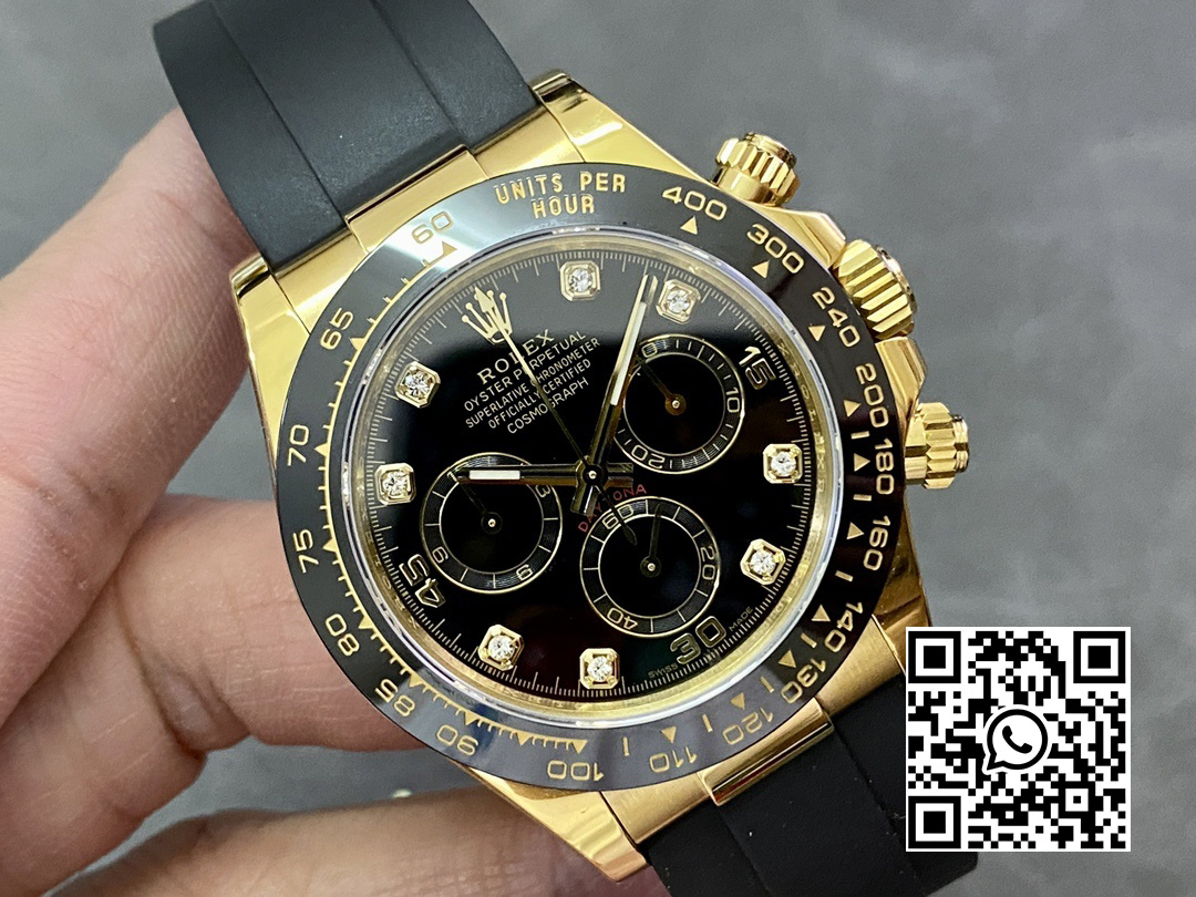 Rolex Daytona 116518 Clean Factory 1:1 Best Edition Black Diamonds Dial