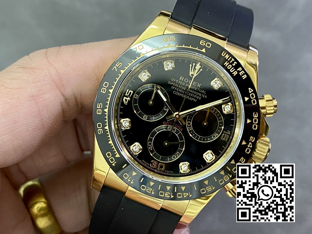 Rolex Daytona 116518 Clean Factory 1:1 Best Edition Black Diamonds Dial