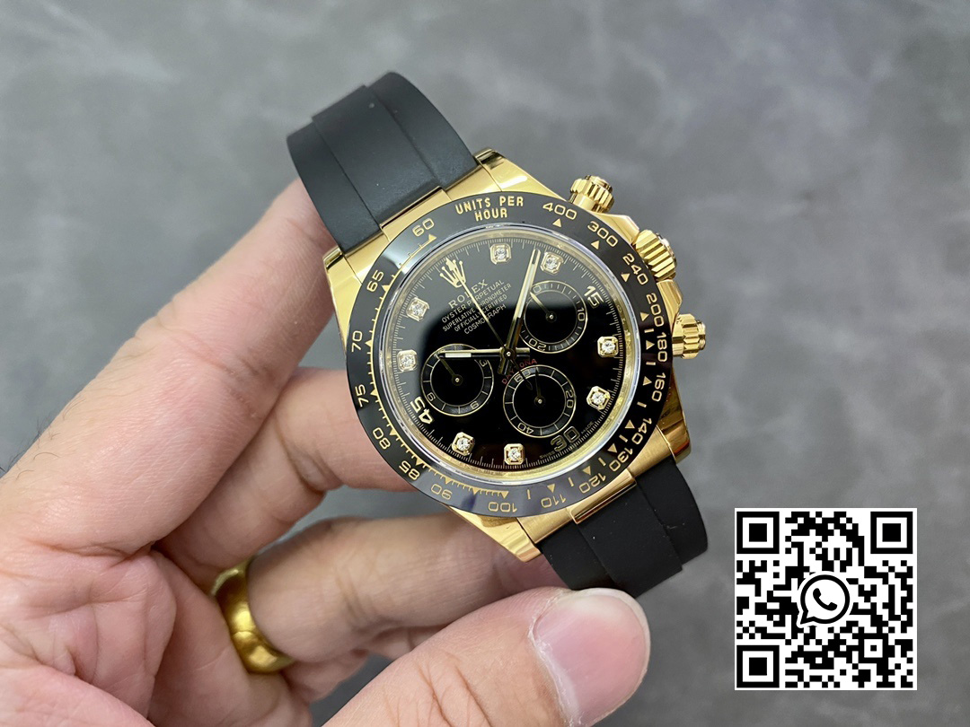 Rolex Daytona 116518 Clean Factory 1:1 Best Edition Black Diamonds Dial