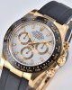 Rolex Daytona 116518 YG Clean Factory 1:1 Best Edition Black Ceramic Bezel White Stick Dial