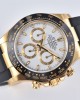 Rolex Daytona 116518 YG Clean Factory 1:1 Best Edition Black Ceramic Bezel White Stick Dial