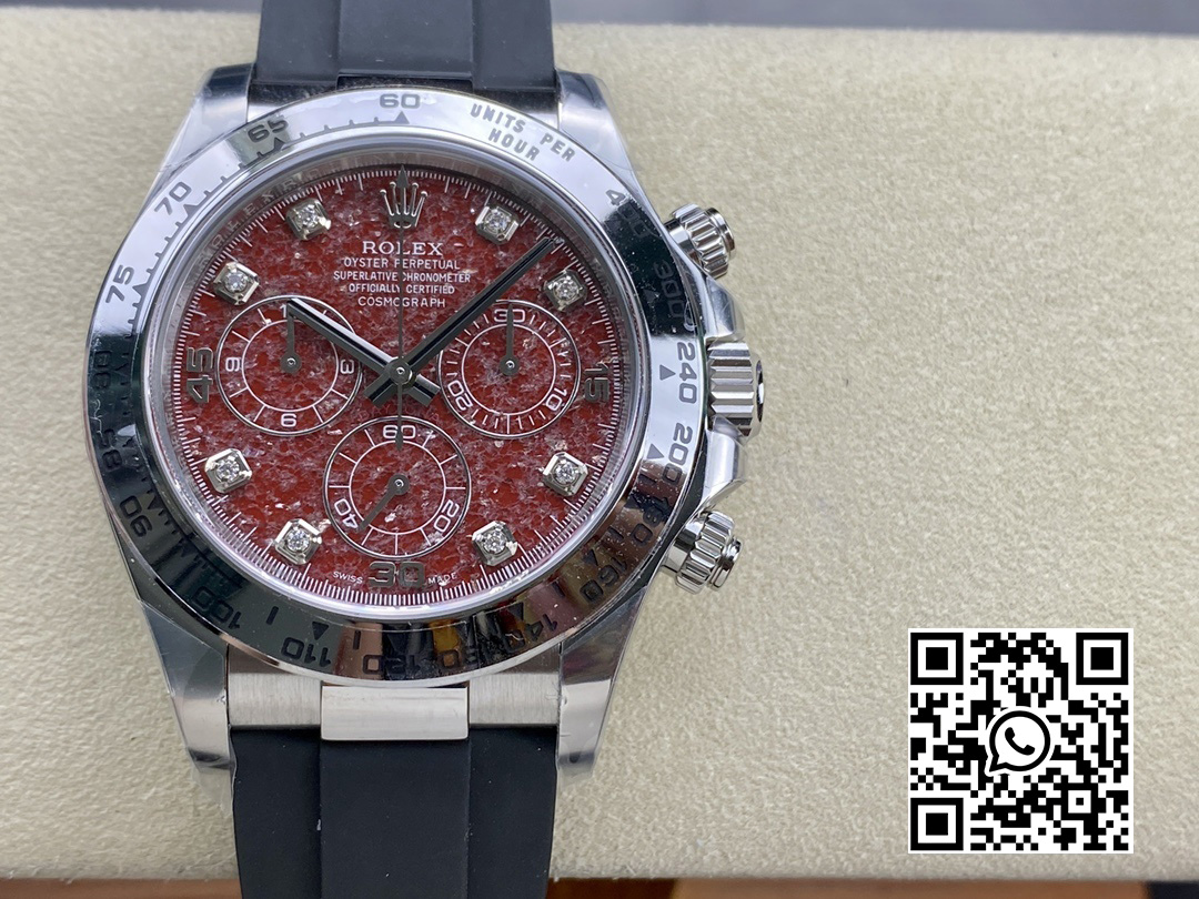 Rolex Daytona 116519 Clean Factory 1:1 Best Edition 904L SS Case and Bracelet Red Sodalite Dial