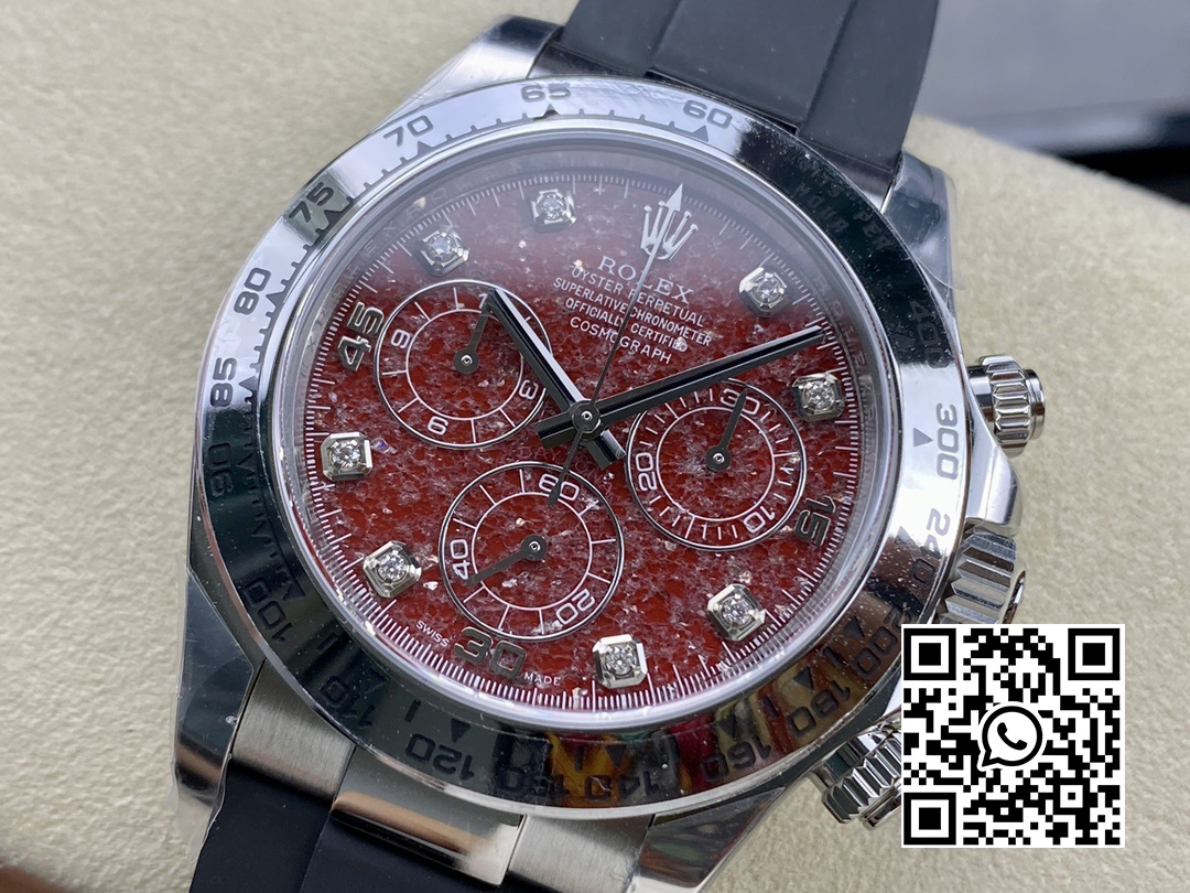 Rolex Daytona 116519 Clean Factory 1:1 Best Edition 904L SS Case and Bracelet Red Sodalite Dial