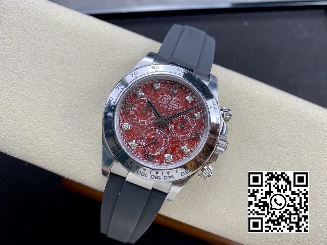 Rolex Daytona 116519 Clean Factory 1:1 Best Edition 904L SS Case and Bracelet Red Sodalite Dial