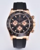 Rolex Daytona 116515 RG Clean Factory 1:1 Best Edition Black Ceramic Bezel Black Stick Dial