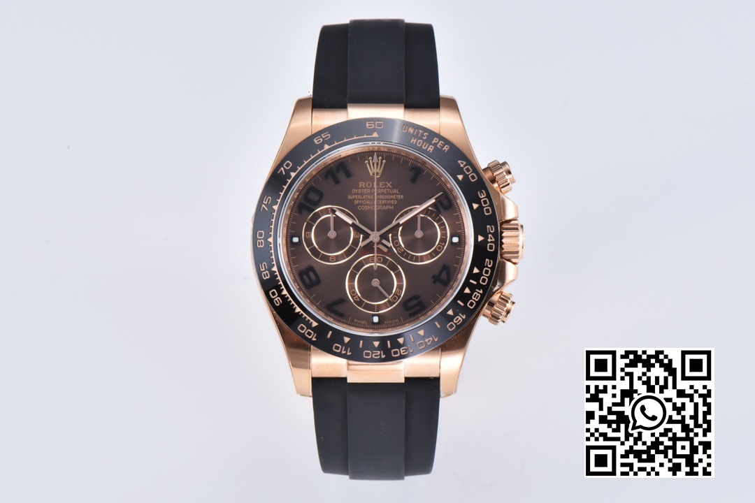 Rolex Daytona 116515 RG Clean Factory 1:1 Best Edition Black Ceramic Bezel Brown Dial