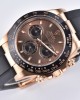 Rolex Daytona 116515 RG Clean Factory 1:1 Best Edition Black Ceramic Bezel Brown Stick Dial