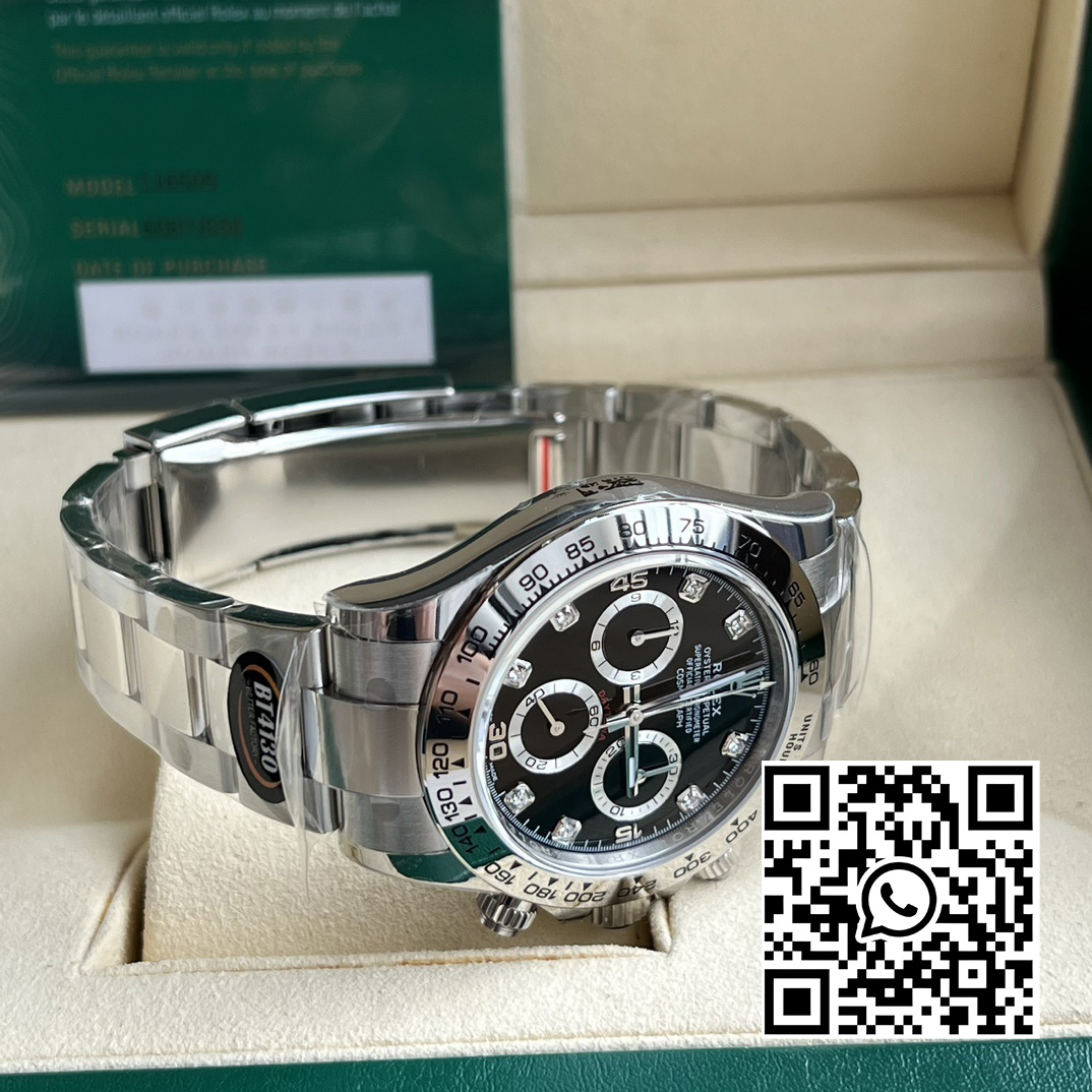 Rolex Daytona 116509 BT Factory 1:1 Best Edition 904L SS Case and Bracelet Black Diamonds Dial