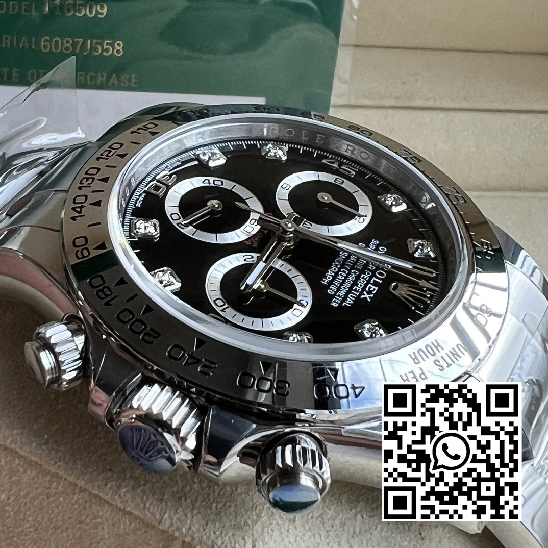 Rolex Daytona 116509 BT Factory 1:1 Best Edition 904L SS Case and Bracelet Black Diamonds Dial