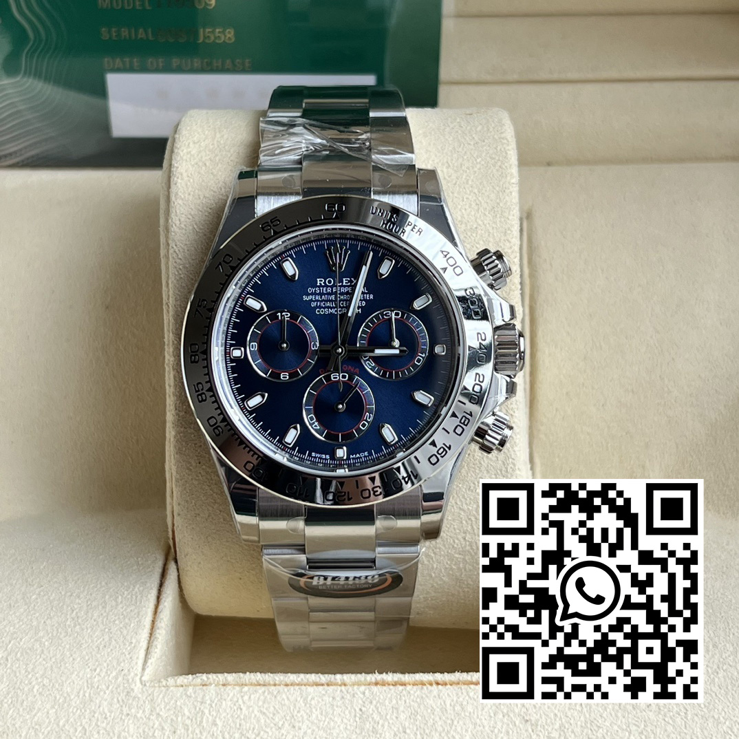 Rolex Daytona 116509 BT Factory 1:1 Best Edition 904L SS Case and Bracelet Blue Dial