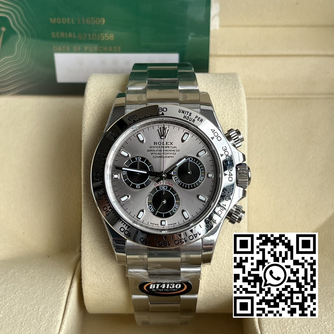 Rolex Daytona 116509 BT Factory 1:1 Best Edition 904L SS Case and Bracelet Gray Dial