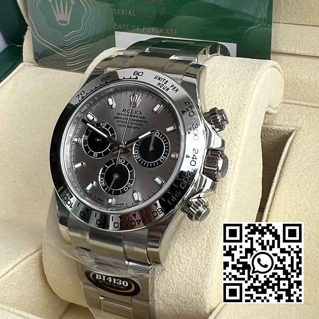 Rolex Daytona 116509 BT Factory 1:1 Best Edition 904L SS Case and Bracelet Gray Dial