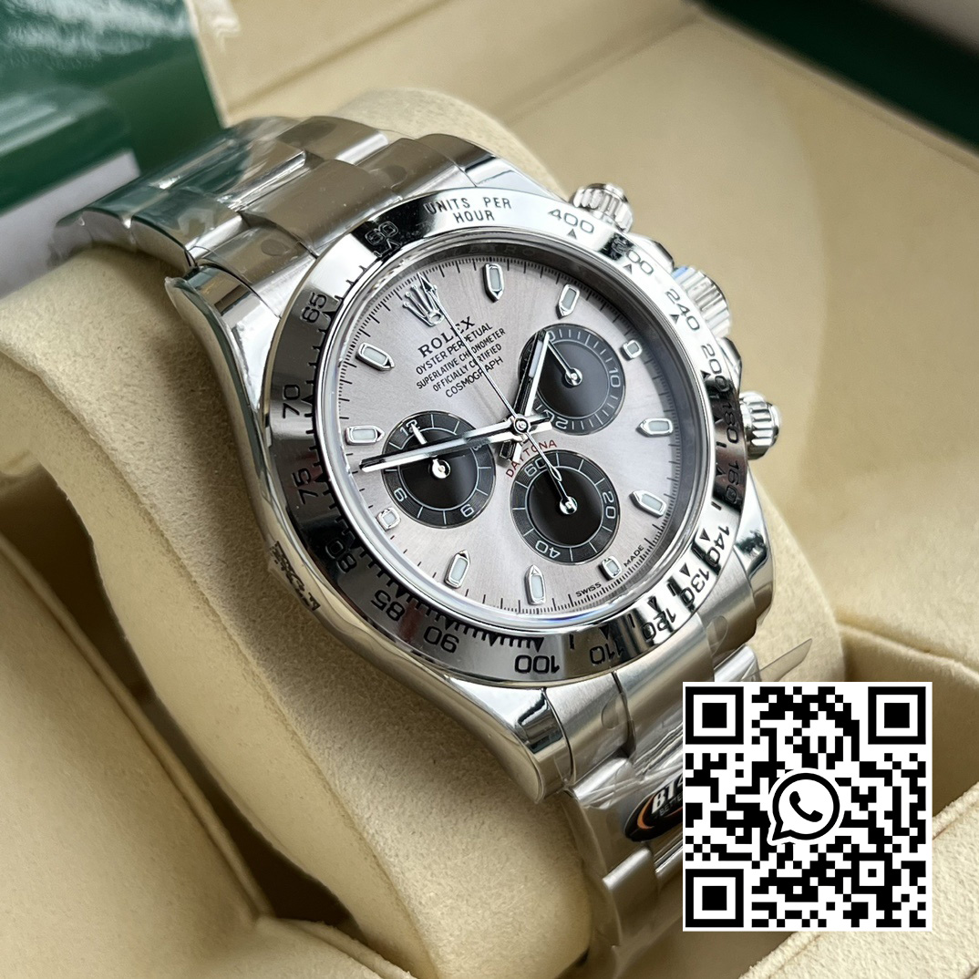 Rolex Daytona 116509 BT Factory 1:1 Best Edition 904L SS Case and Bracelet Gray Dial