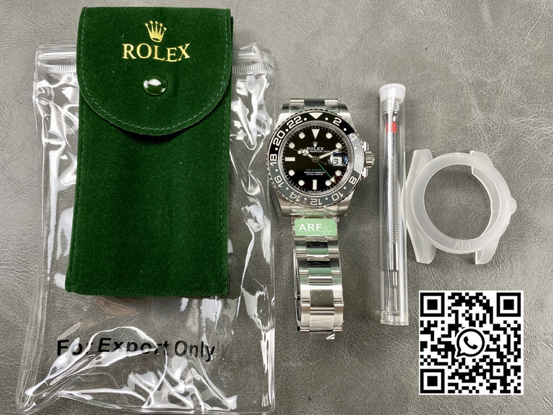 Rolex GMT-Master II 126710 GRNR Black/Gray Ceramic 904L Steel ARF Factory 1:1 Best Edition SH3285 CHS