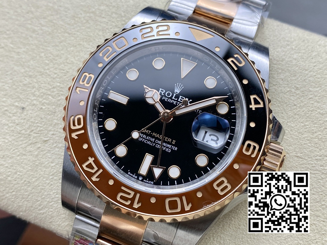 Rolex GMT-Master II 126711 CHNR Black/Brown Ceramic Clean Factory 1:1 Best Edition DD3285 CHS