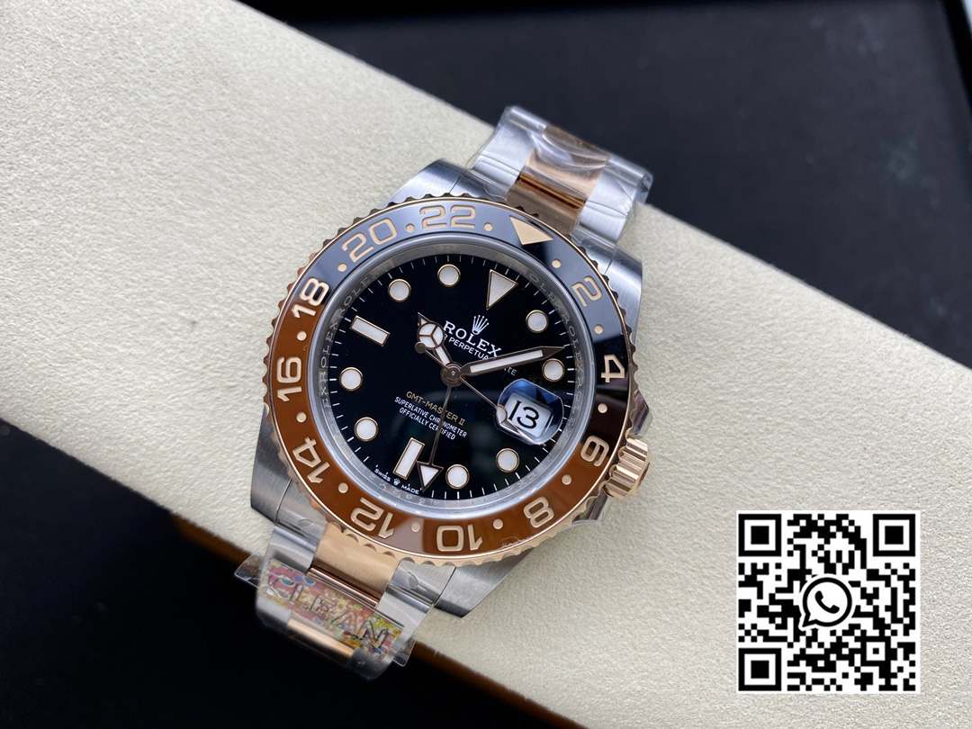 Rolex GMT-Master II 126711 CHNR Black/Brown Ceramic Clean Factory 1:1 Best Edition DD3285 CHS