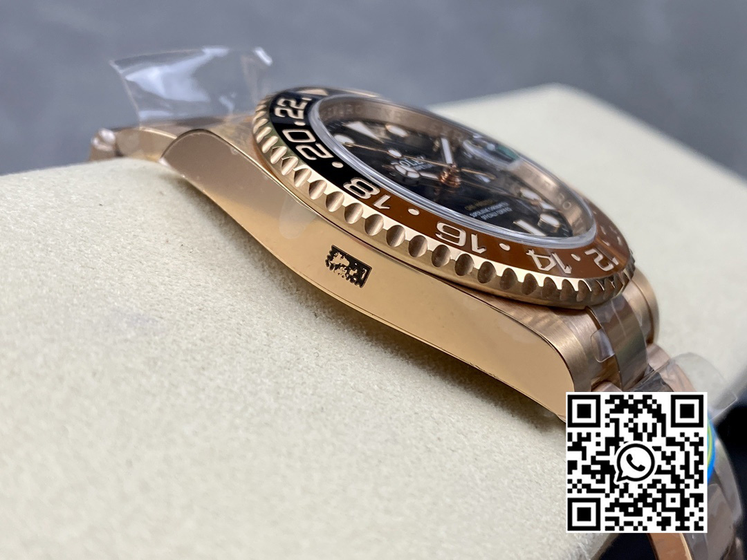 Rolex GMT-Master II 126715 CHNR Black/Brown Ceramic Clean Factory 1:1 Best Edition on RG Bracelet DD3285