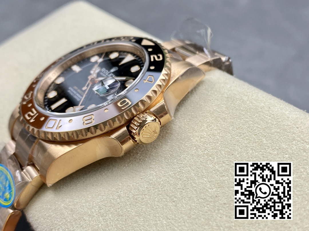 Rolex GMT-Master II 126715 CHNR Black/Brown Ceramic Clean Factory 1:1 Best Edition on RG Bracelet DD3285