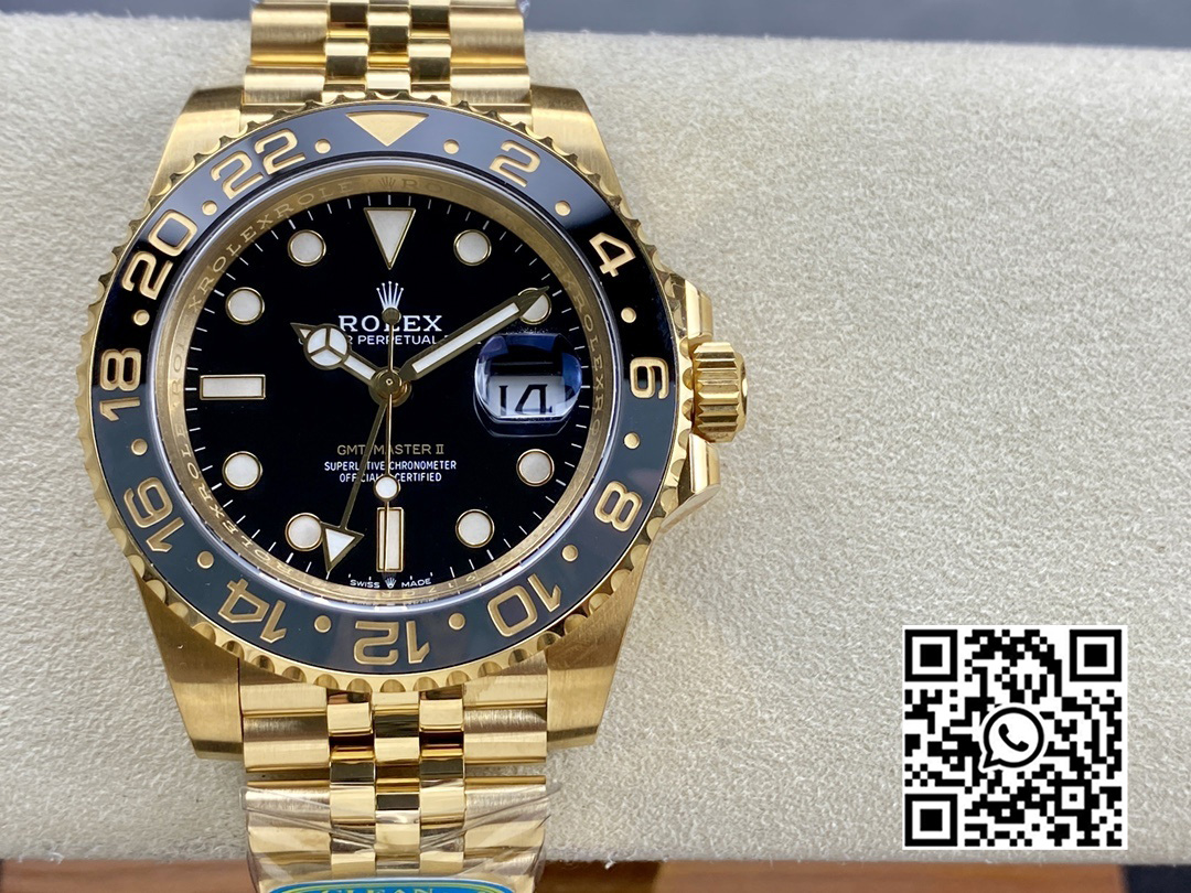 Rolex GMT Master II 126718 YG Clean Factory 1:1 Best Edition Black Dial