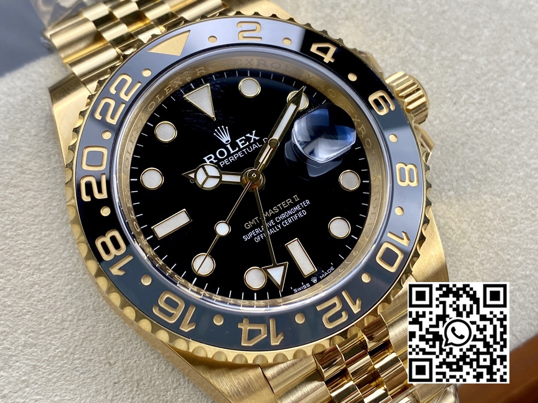 Rolex GMT Master II 126718 YG Clean Factory 1:1 Best Edition Black Dial