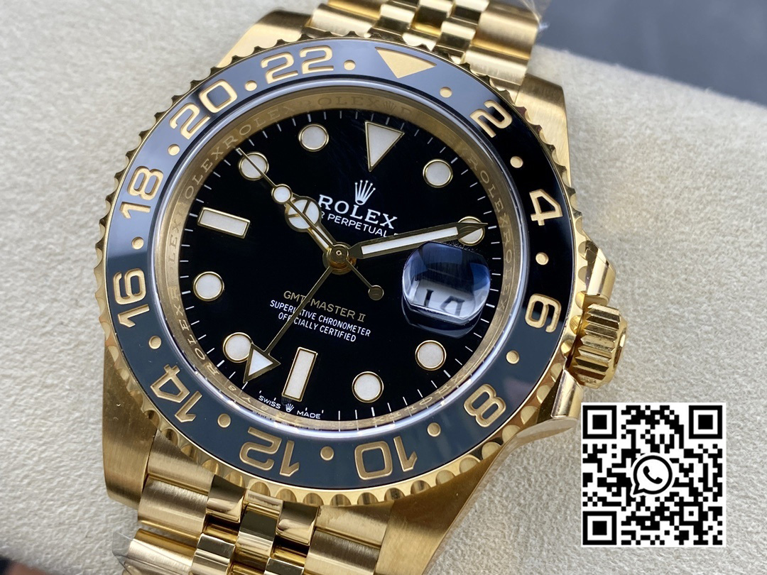 Rolex GMT Master II 126718 YG Clean Factory 1:1 Best Edition Black Dial