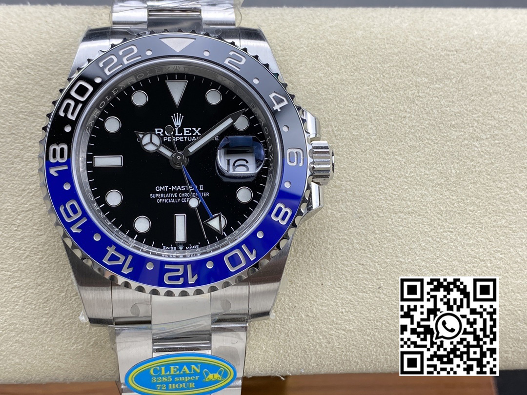 Rolex GMT-Master II 126710 BLNR Black/Blue Ceramic 904L Steel Clean Factory 1:1 Best Edition DD3285 CHS