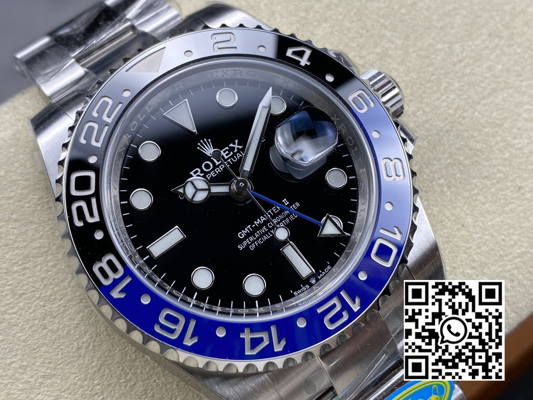 Rolex GMT-Master II 126710 BLNR Black/Blue Ceramic 904L Steel Clean Factory 1:1 Best Edition DD3285 CHS