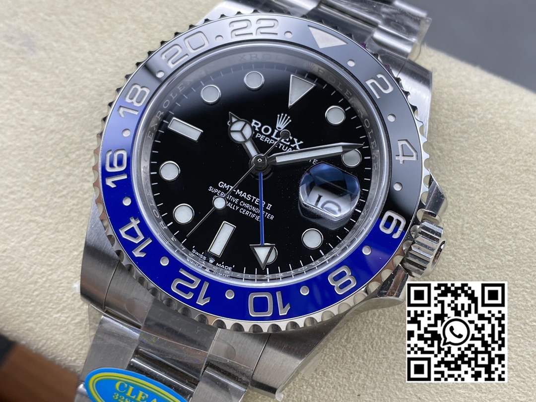 Rolex GMT-Master II 126710 BLNR Black/Blue Ceramic 904L Steel Clean Factory 1:1 Best Edition DD3285 CHS