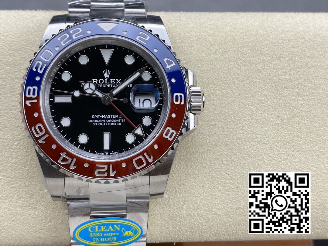 Rolex GMT-Master II 126710 BLRO Red/Blue Ceramic 904L Steel Clean Factory 1:1 Best Edition DD3285