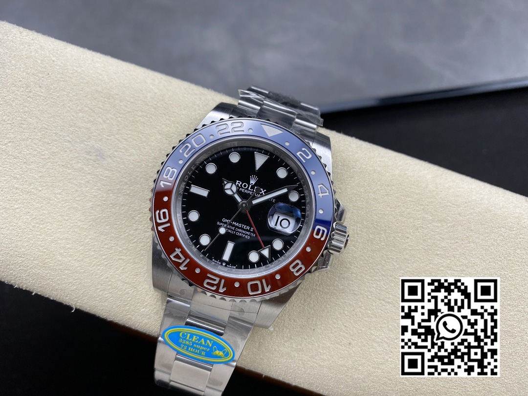 Rolex GMT-Master II 126710 BLRO Red/Blue Ceramic 904L Steel Clean Factory 1:1 Best Edition DD3285