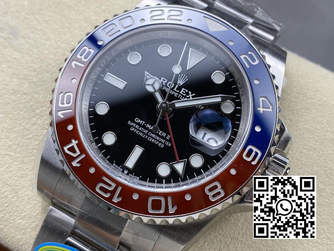 Rolex GMT-Master II 126710 BLRO Red/Blue Ceramic 904L Steel Clean Factory 1:1 Best Edition DD3285