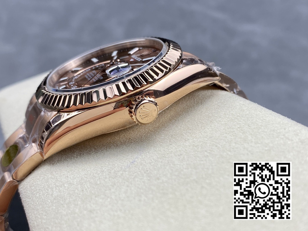 Rolex Skydweller 336935 RG Noob Factory 1:1 Best Edition Brown Dial