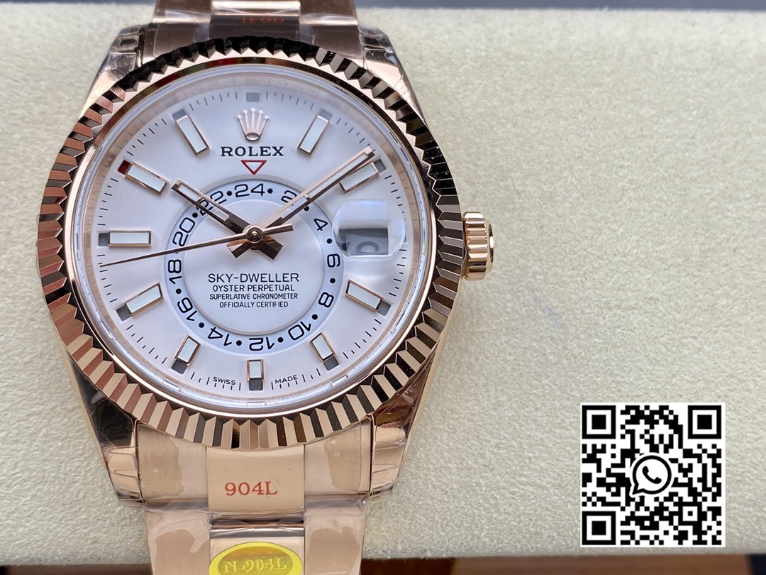 Rolex Skydweller 336935 RG Noob Factory 1:1 Best Edition White Dial