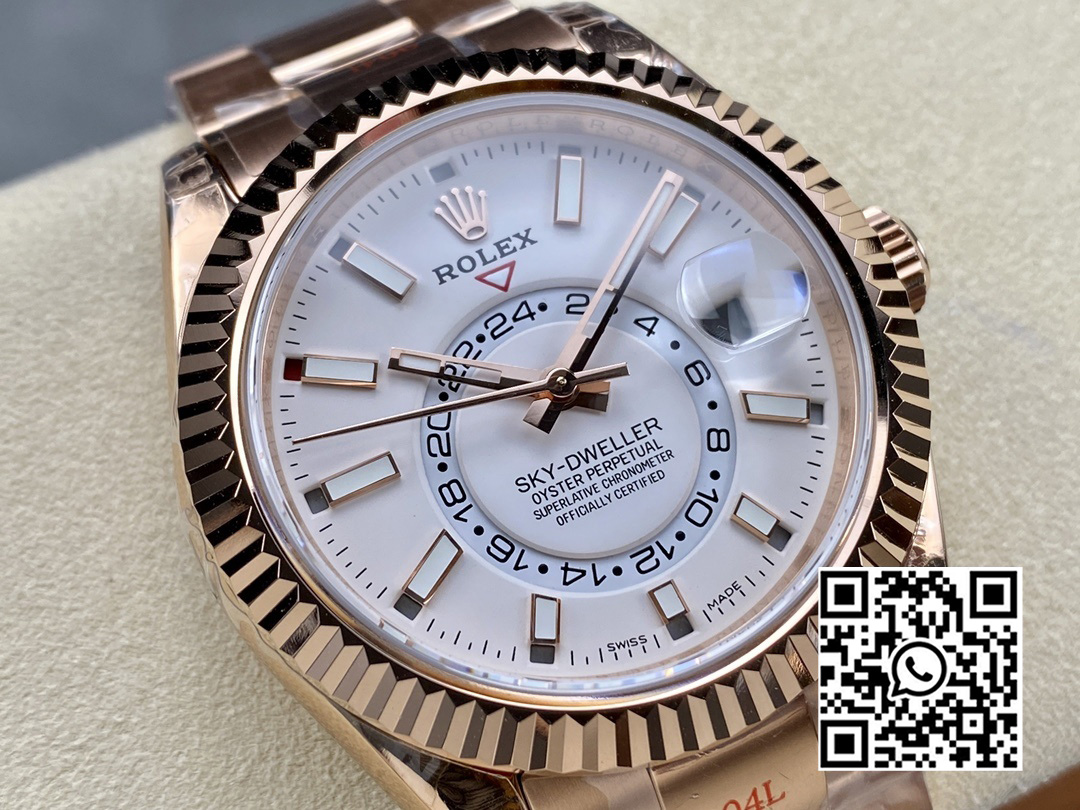 Rolex Skydweller 336935 RG Noob Factory 1:1 Best Edition White Dial