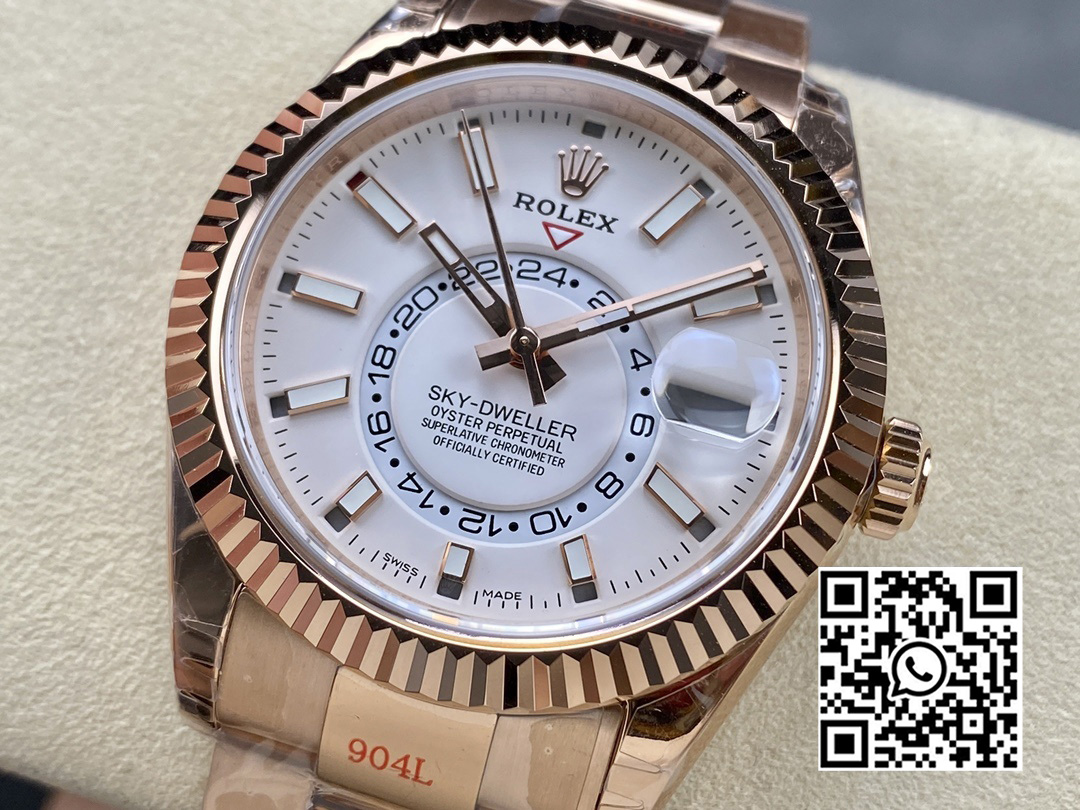 Rolex Skydweller 336935 RG Noob Factory 1:1 Best Edition White Dial