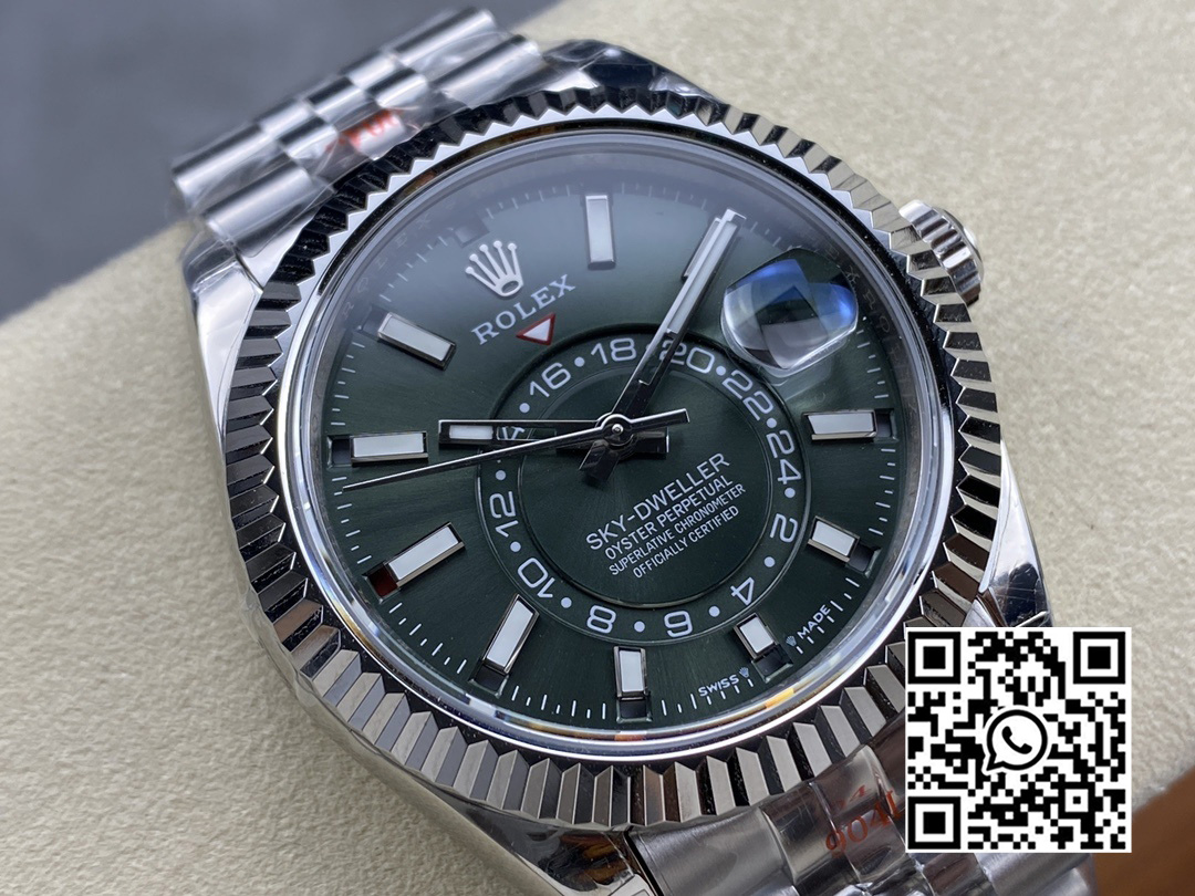 Rolex Skydweller 326934 SS Noob Factory 1:1 Best Edition Green Dial