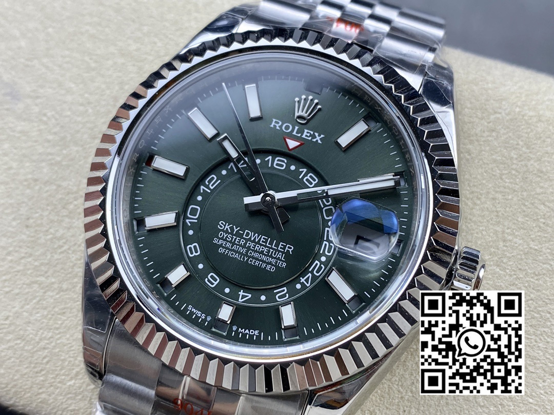 Rolex Skydweller 326934 SS Noob Factory 1:1 Best Edition Green Dial