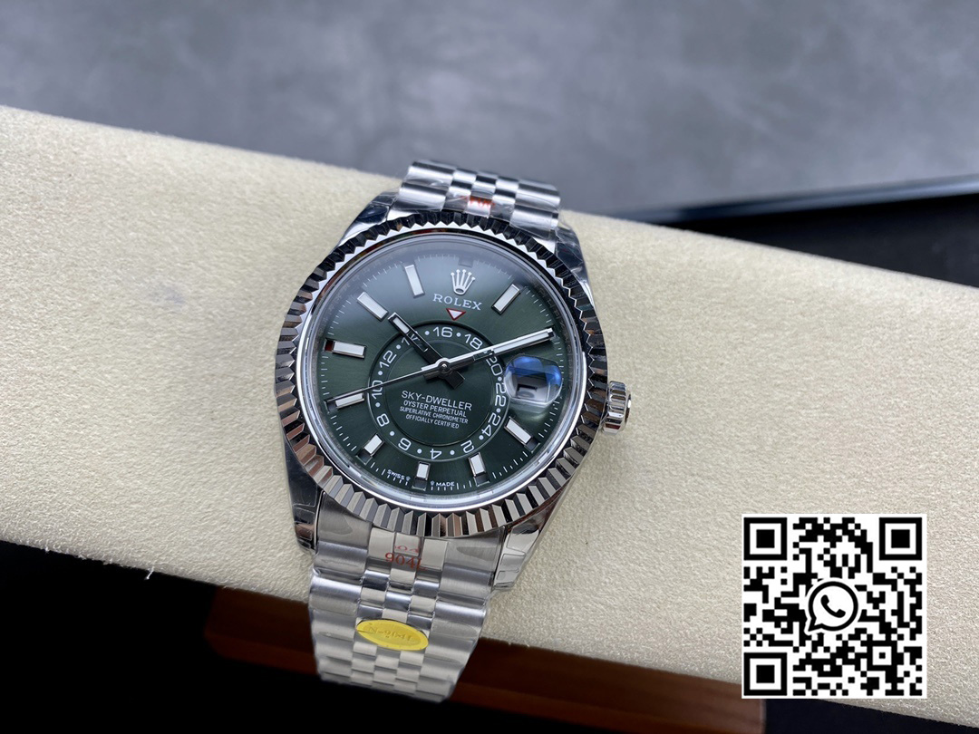 Rolex Skydweller 326934 SS Noob Factory 1:1 Best Edition Green Dial