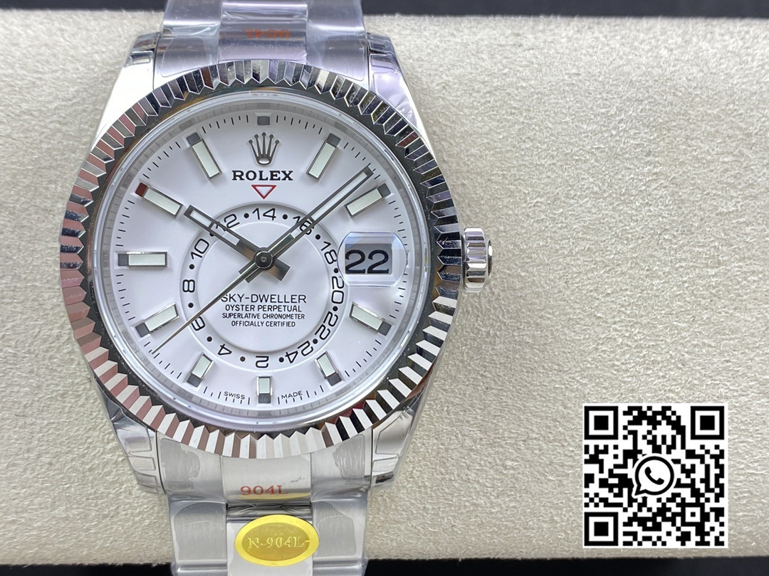 Rolex Skydweller 326934 SS Noob Factory 1:1 Best Edition White Dial