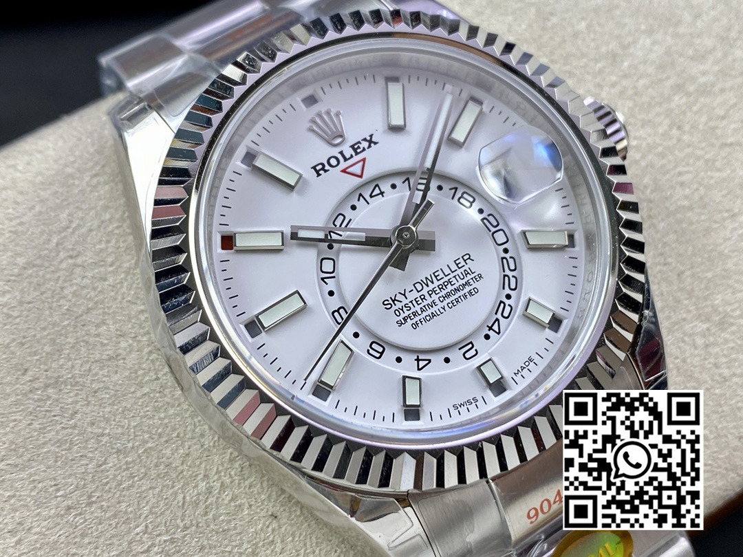 Rolex Skydweller 326934 SS Noob Factory 1:1 Best Edition White Dial