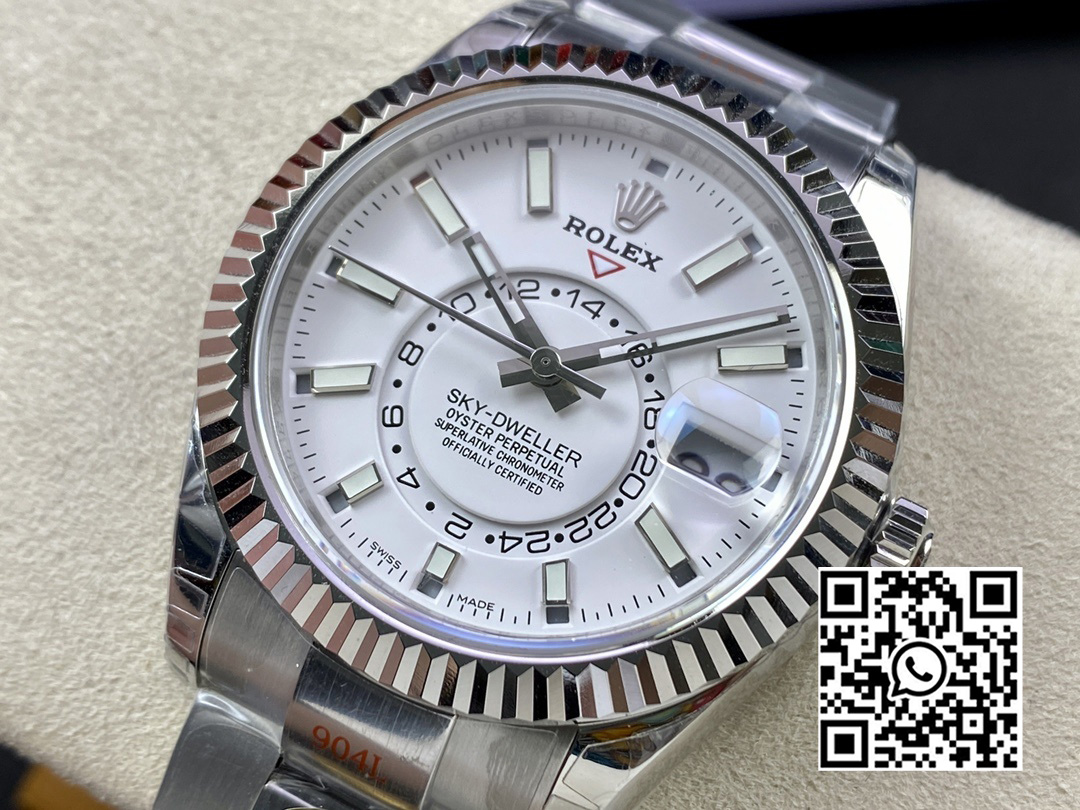 Rolex Skydweller 326934 SS Noob Factory 1:1 Best Edition White Dial