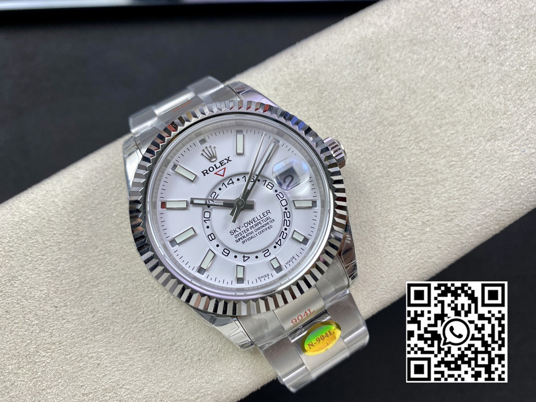 Rolex Skydweller 326934 SS Noob Factory 1:1 Best Edition White Dial