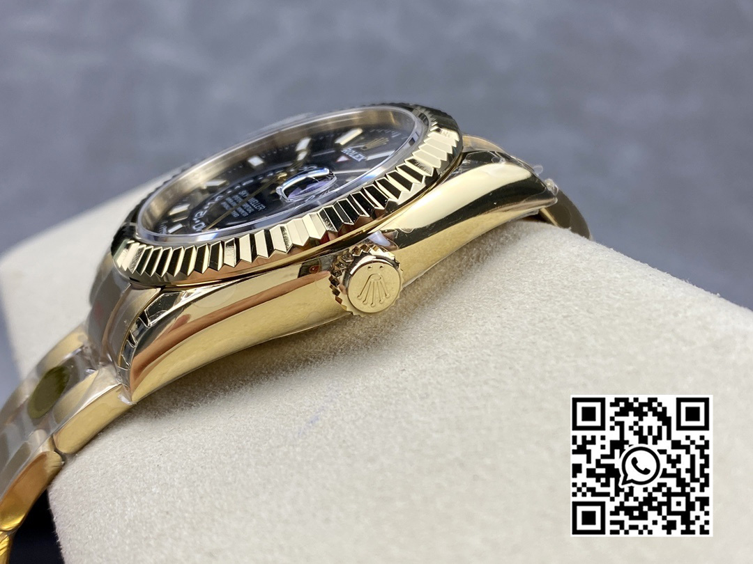 Rolex Skydweller 326938 YG Noob Factory 1:1 Best Edition Black Dial